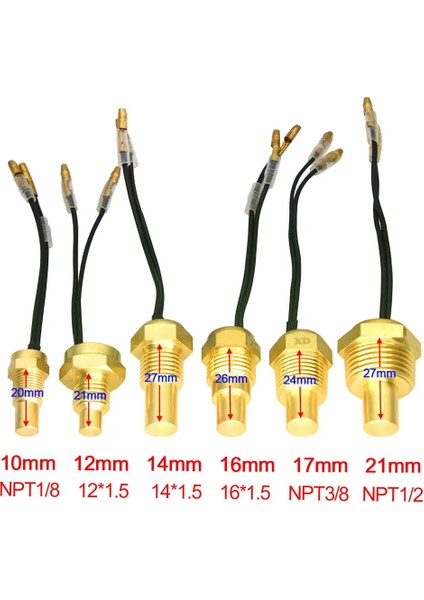 12MM Tarzı Evrensel Su Sıcaklık Sensörü Araba Sıcaklık Sensörü Su Sıcaklık Ölçer (Yurt Dışından)