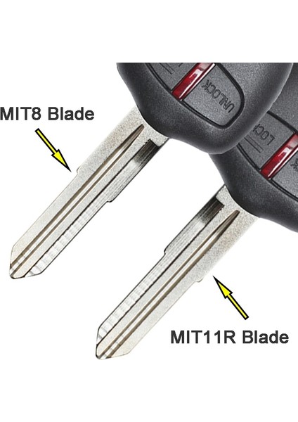 G8D-571M-A Mıt8 Stili Keyecu 433MHZ ID46 Mitsubajero, Lancer ve Outlander Için Yükseltilmiş Flip 2 Düğmeli Uzaktan Anahtarlık Sol MIT11R Sağ Bıçak (Yurt Dışından)