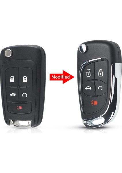 5 Düğme Değiştirilmiş Stil Opel Için Keyyou Uzaktan Araba Anahtarı Durumda Chevrolet Cruze Için Opel Insignia Astra Zafira Mokka Agila Corsa Meriva Signum Tigra Mando (Yurt Dışından)
