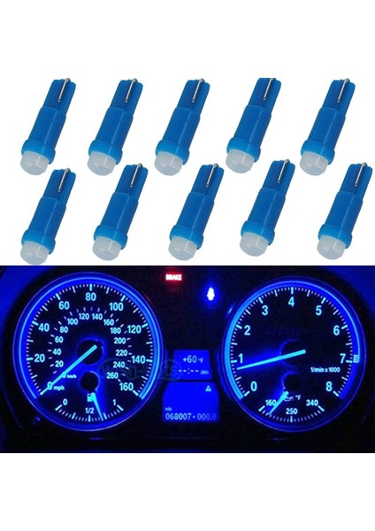 Mavi T5 LED Ampul Pano Gösterge Lambaları 1smd W1.2W W3W Araba LED Iç Kama Isınma Göstergesi Kama Enstrüman Sarı Mavi (Yurt Dışından)