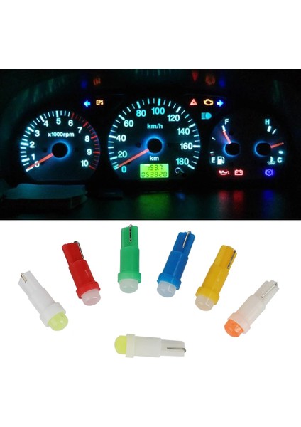 Mavi T5 LED Ampul Pano Gösterge Lambaları 1smd W1.2W W3W Araba LED Iç Kama Isınma Göstergesi Kama Enstrüman Sarı Mavi (Yurt Dışından)