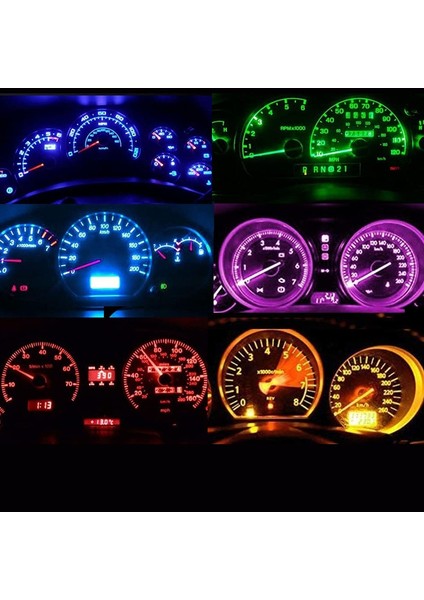 Mavi T5 LED Ampul Pano Gösterge Lambaları 1smd W1.2W W3W Araba LED Iç Kama Isınma Göstergesi Kama Enstrüman Sarı Mavi (Yurt Dışından)