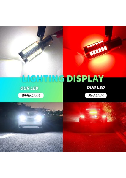 1156 BA15S P21W Stili Sarı 2x BAU15S PY21W Baw LED BAY15D LED Ampul Ters Işıklar Fren Lambası Araba LED Dönüş Sinyali Işığı (Yurt Dışından)