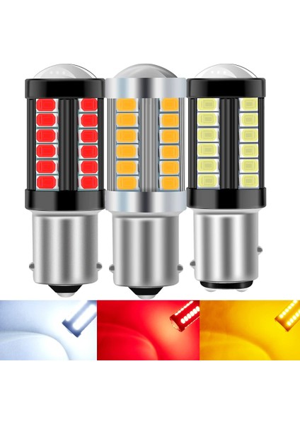 1156 BA15S P21W Stili Sarı 2x BAU15S PY21W Baw LED BAY15D LED Ampul Ters Işıklar Fren Lambası Araba LED Dönüş Sinyali Işığı (Yurt Dışından)