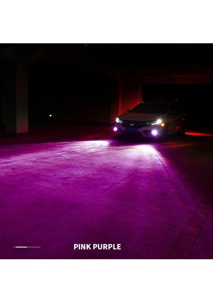 H9 Stili Pembe Otomatik Ön Sis Ampulleri Çift Renkli 55W H11 H3 H Hb Hb H27 LED Işıklar Beyaz Sarı Mavi Kırmızı Pembe (Yurt Dışından)