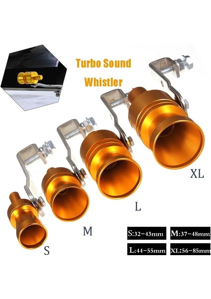 Gümüş L Tarzı Altın Motosiklet Araba Üfleme Turbo Düdük Egzoz Susturucu Boru Alüminyum Simülatörü Ses Borusu Araba Motosiklet Xl Araba Şekillendirme (Yurt Dışından) fiyatları