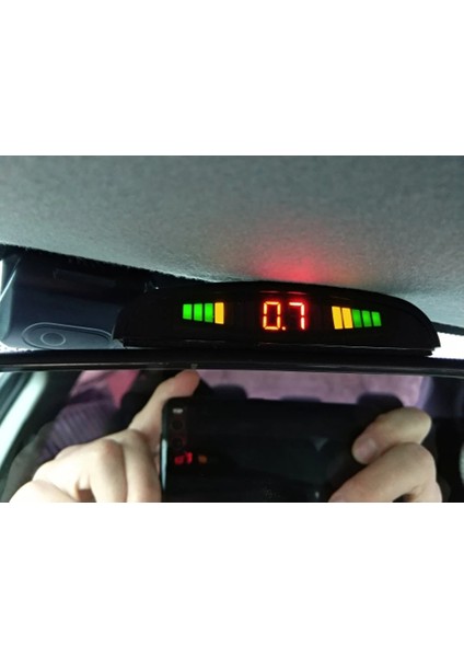 Kırmızı 4 Sensör Buzzer Araba Park Sensörü Kiti Ters Yedekleme Radar Sesli Uyarı Göstergesi Prob Sistemi 12V Parktronic (Yurt Dışından) fırsatları
