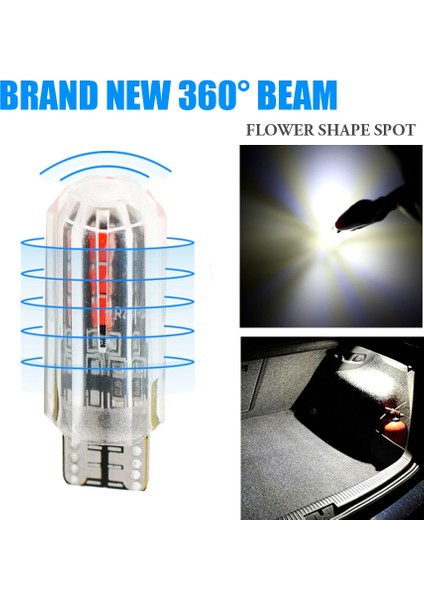 Mavi 2x T10 LED W5W Yeni Smd Araba Sinyal Işık Akrilik Ampul Oto Polarite Ücretsiz Kama Okuma Plaka Kapı Lambası Beyaz 12 V (Yurt Dışından) fırsatları