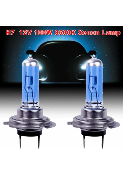 Xiyu Shop H7 2 Adet H1H4H7 Araba Kafa Işık Halojen Ampul 6000 K 12 V Hod Yükseltilmiş Kuvars Halojen Lamba Süper Beyaz Yüksek Işık Yoğunluğu Işık (Yurt Dışından)