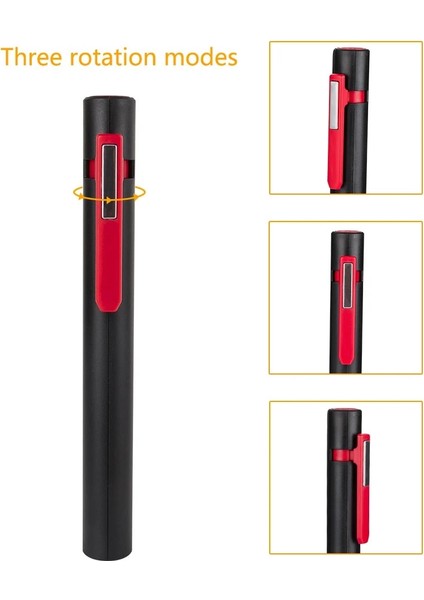 Turuncu Tarzı Taşınabilir Kalem Şekli Cob LED El Feneri USB Şarj Edilebilir Manyetik Çalışma Işığı Lambası (Yurt Dışından)