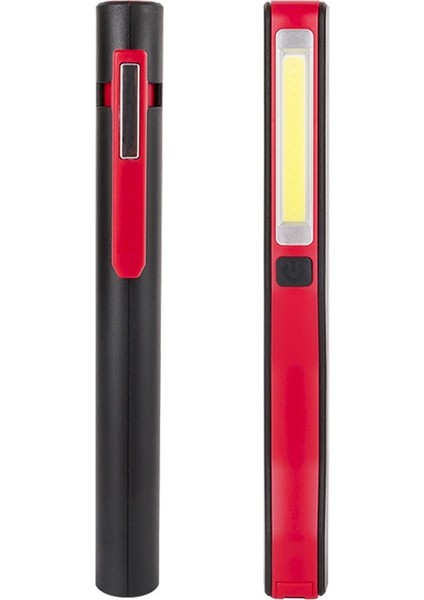 Turuncu Tarzı Taşınabilir Kalem Şekli Cob LED El Feneri USB Şarj Edilebilir Manyetik Çalışma Işığı Lambası (Yurt Dışından)