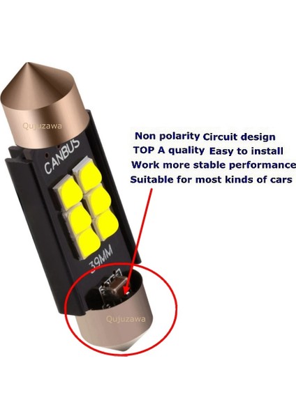 36MM Beyaz Festoon Yüksek Li Süper Parlak LED Ampul C5W Araba Kubbe Işık Canbus Hata Yok Oto Iç Okuma Lambası (Yurt Dışından)