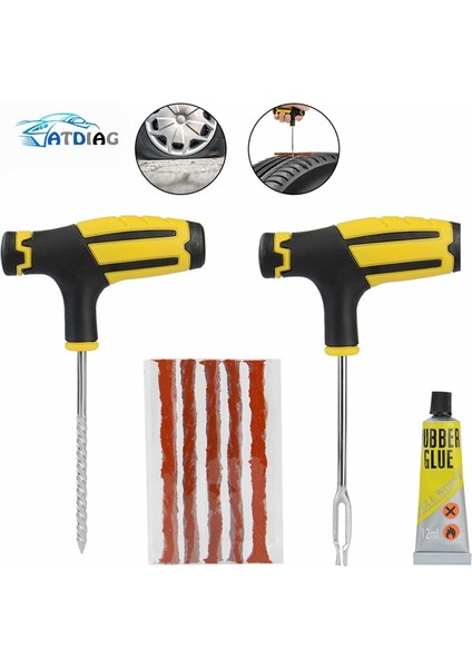 Sarı Tam Stil Ar Lastik Tamir Aletleri Lastik Tamir Takımı Perçin Alet Seti Araba Bisiklet Tubeless Lastik Delinme Tapası Garaj Otomobil Parçaları (Yurt Dışından) modelleri