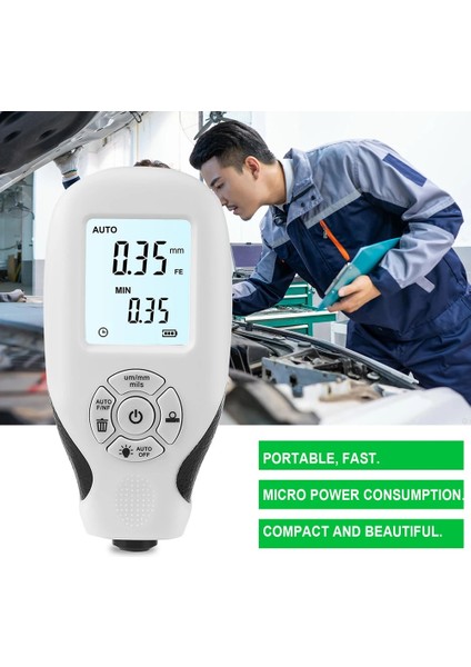 H Dijital Kaplama Kalınlık Ölçer 1 Mikron Araba Boya Filmi Kalınlık Test Cihazı Mfenfe Manuel Boya Aracı (Yurt Dışından) fiyatları