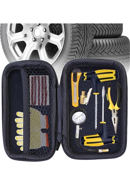 Bir Stil 1 Takım Araba Lastik Tamir Aletleri Kiti Eva Çanta ile Acil Durum Kiti Garaj Çivileme Aracı Oto Motosiklet Tubeless Lastik Delinme Fişi (Yurt Dışından) fiyatları