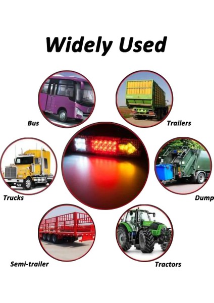 Kırmızı Stil LED Su Geçirmez Kuyruk Işıkları Kiti Rv Camper Römork Kamyon Arka Dönüş Sinyali 12V Araba LED Kuyruk Işık Stop Işığı (Yurt Dışından) indirimleri