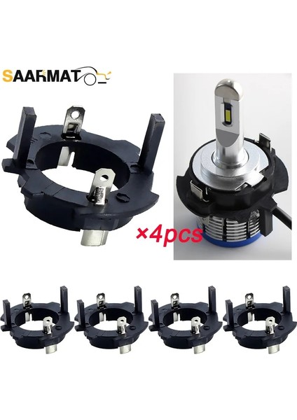 Siyah Stil Saarmat H7 Volkswagen Oldjetta Sagitar Golf 5 Için LED Far Tutucu Klip LED H7 Adaptör Far Soketi H7 Ampul Tutucu (Yurt Dışından)