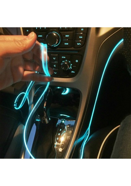 3m Tarzı Beyaz Sigara Evrensel Araba Iç Aydınlatma LED Şerit Dekorasyon Çelenk Tel Halat Tüp Hattı USB Sürücülü Esnek Neon Işıklar (Yurt Dışından) fiyatları
