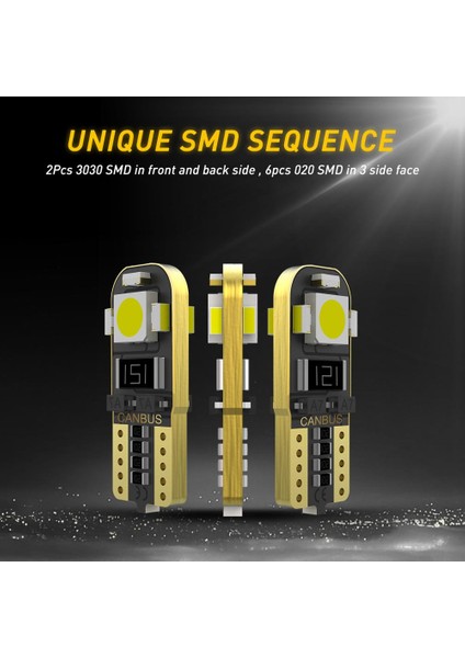 6000K Beyaz 2x Hata Ücretsiz T10 W5W LED Ampul Ar Park Işık Gümrükleme Iç Lamba Vw Golf Passat B5 B6 B7 Touareg Tiguan (Yurt Dışından)