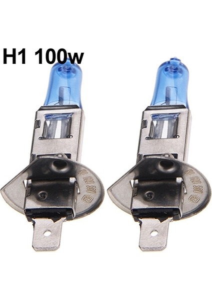 Beyaz H1 100W 2 Adet H1H4H7 Xenon Gaz Halojen Far Beyaz Lambalar 12V 5000K Ampuller (Yurt Dışından)
