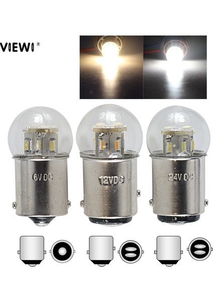Sıcak Beyaz 6V Tarzı BA15S 1156 LED Işık Ba BAY15D BA15D Anbus P21W PY21W Araba Kuyruk Ampul Fren Lambaları 6V 12V 24V 36V 48V Dyl Oto Sinyal Lambası (Yurt Dışından) fiyatları