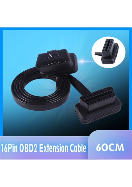 Araba Obd Hattı Obd2 Uzatma Kablosu Bir Nokta Iki Erişte Düz Kablo Obd Bir Sürükle Iki Tam Çekirdekli Güç Onnect Adaptörü (Yurt Dışından)