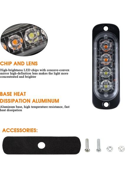 1 Adet Tarzı Sarı Beyaz Araba Strobe Uyarı Işığı Acil Durum Lambası Işık Çubuğu Otomatik Yanıp Sönen Sinyal Lambası Polis Kamyon Suv Motosiklet Için LED Işık Şeridi (Yurt Dışından) fırsatları