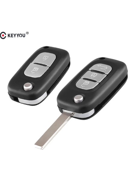 Va2 2 Düğme Stili Keyyou Düğmeler Uzaktan Çevirme Araba Anahtarı Kabuk Kılıf Fob Kapak Renault Clio Megane Kangoo 2 Modus HU83 Bıçak Araba Aksesuarları (Yurt Dışından) fiyatları