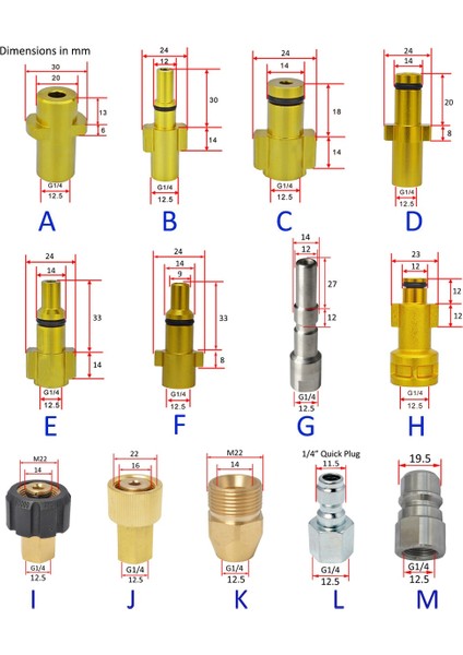 Xiyu Shop Hızlı Tak Tarzı Basınçlı Yıkama Tabancası Lance Bayonet Konnektör Kar Köpüğü Lance Nozul Adaptörü Köpük Topu Sabun Tabancası Adaptörü Bağlantı Parçası (Yurt Dışından)