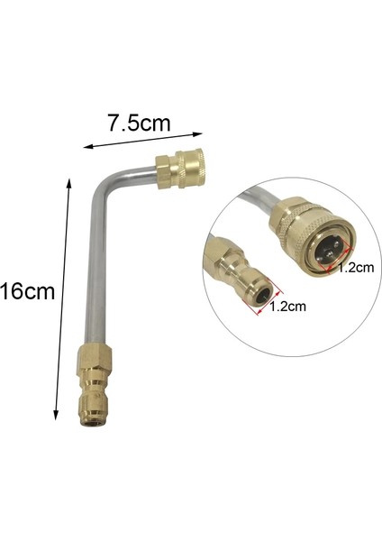 Gümüş Tarzı Yüksek Basınçlı Yıkama Tabancası Uzatma Çubuğu Araba Yıkama Metal Jet Lance "hızlı Bağlantı Değiştirme Lance Yıkama Tabancası Temiz Çubuk (Yurt Dışından)