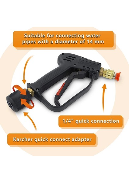 Yeşil Stil Hortum Bağlantısı Hızlı Yüksek Basınçlı Temizleyici Döner Alt Püskürtme Tabancası Memesi Araba Yıkama Turbo Karcher K2K7 Nilfisk Bosch (Yurt Dışından) fırsatları