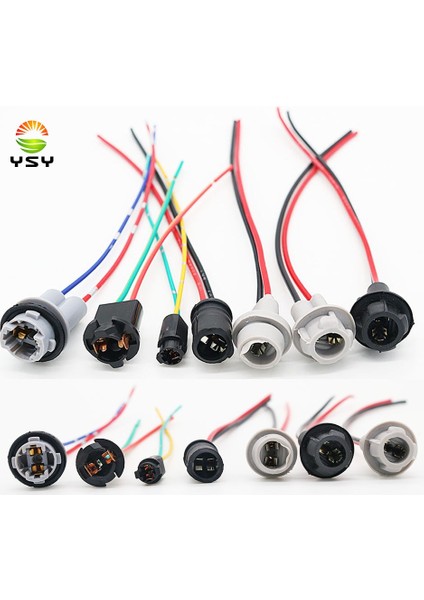 T10 Yumuşak D Stili T10 W5W Yumuşak Ampul Tutucu Adaptörler Kablo LED Ampul Konnektör Soket Kama Taban Ampul Fişi Uzatma Kablo Demeti (Yurt Dışından)