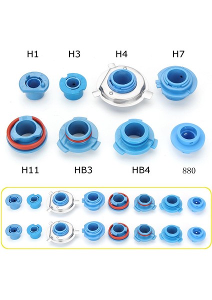 Mavi H1 Stili Ar LED Far Lambası Ampul Kaidesi Adaptör Soketi Tutucu Tutucu Hb4 Hb3 H11 H7 H4-Hb2 H3 H1 (Yurt Dışından) fiyatları