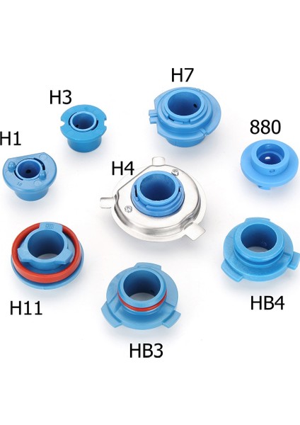 Mavi H1 Stili Ar LED Far Lambası Ampul Kaidesi Adaptör Soketi Tutucu Tutucu Hb4 Hb3 H11 H7 H4-Hb2 H3 H1 (Yurt Dışından) modelleri