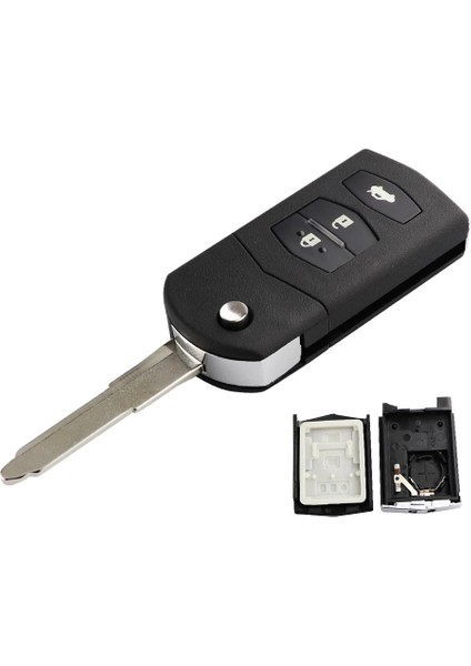 3bt Büyük Set Stili Yıqıxın Düğmeler Uzaktan Anahtar Kutu Fob Kabuk Flip Katlanır Mazda X5 Cx5 Cx7 Cx9 Rx8 ile Kesilmemiş Bıçak Anahtar Kafa (Yurt Dışından)