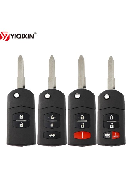 3bt Büyük Set Stili Yıqıxın Düğmeler Uzaktan Anahtar Kutu Fob Kabuk Flip Katlanır Mazda X5 Cx5 Cx7 Cx9 Rx8 ile Kesilmemiş Bıçak Anahtar Kafa (Yurt Dışından)