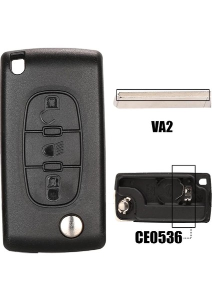 3b1 CE0536 Va2 Stili Citroen Için Peugeot Citroeasso Için Jingyuqin Flip Uzaktan Araba Anahtarlık Kabuk (Yurt Dışından)