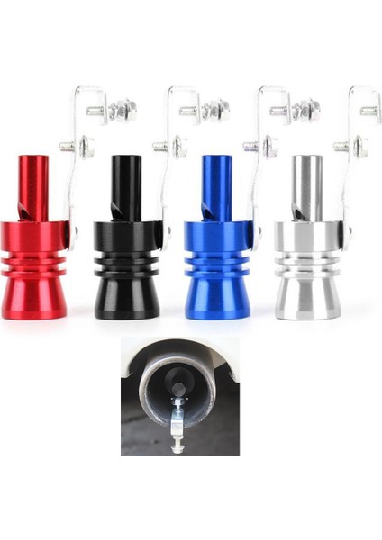 Gümüş-L Tarzı Evrensel Simülatör Whistler Egzoz Turbo Düdük Borusu Ses Susturucu Blow Off Car Styling Tunning S M L Xl (Yurt Dışından)