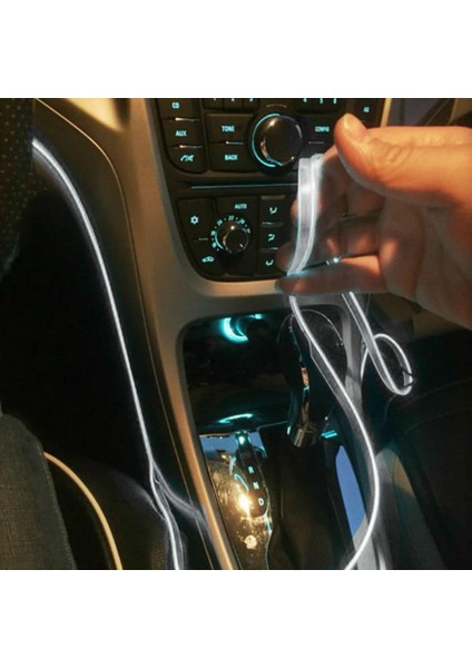 F 1m Araba Iç Aydınlatma LED Şerit Dekorasyon Çelenk Tel Halat Tüp Hattı Sigara Sürücülü Esnek Neon Işık (Yurt Dışından) fırsatları