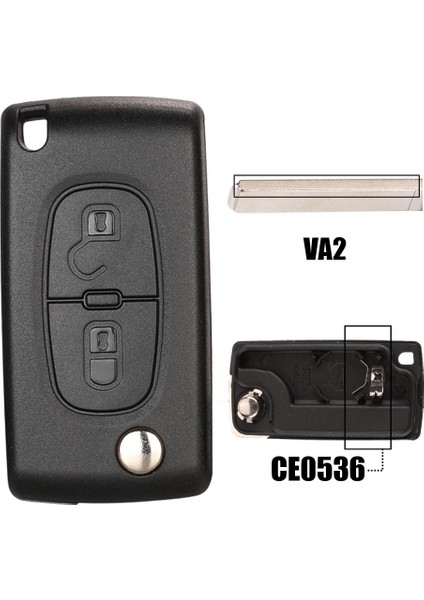 2b CE0536 Va2 Stili Citroen Için Peugeot Citroeasso Için Jingyuqin Flip Uzaktan Araba Anahtarlık Kabuk (Yurt Dışından)