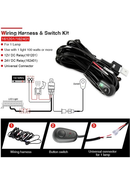 Sadece Uzak Stil 300W - 18W 4'' - Offroad LED Işık Çubuğu Kablo Demeti Sigorta 12V 24V 40AMP Röle On-Off 4x4 Atv Kamyon Için Su Geçirmez Anahtar (Yurt Dışından)