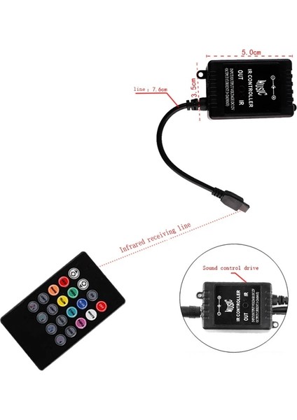 48LED Puro Uzaktan Kumandası USB Çakmak ile LED Araç Iç Aydınlatma Ortam Atmosfer Mood Işık Rgb Uzaktan Uygulama Oto Ayak Dekoratif Lamba (Yurt Dışından)