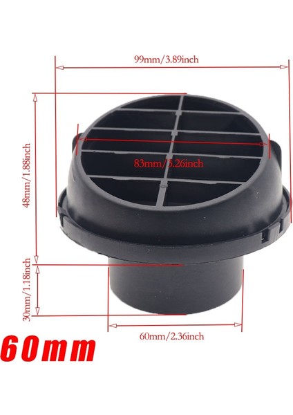60MM Tarzı Hava Firar Kanalı T L Parça Dirsek Boru Çıkışı Egzoz Konnektörü Marangoz Webasto Eberspaecher Dizel Park Isıtıcı Aksesuar (Yurt Dışından)