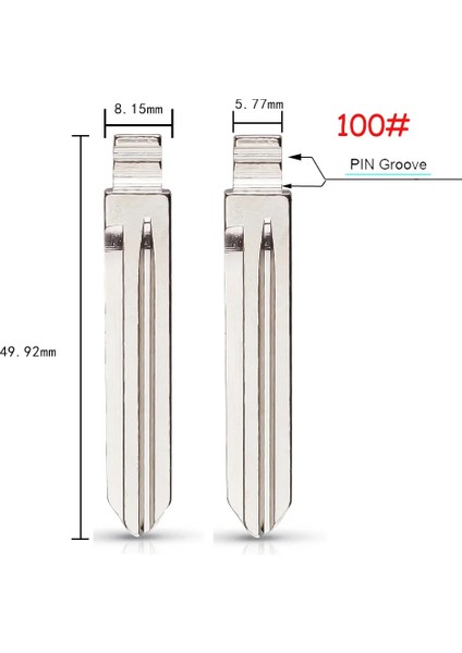 NO.100 Tarzı Keyyou Hyundai Tucson Accent Getz Matri Sonata Santa Fe Kia HYN14RFH Kd Flip Key Blade 08#15#28#29#36#50#97#33#34# (Yurt Dışından)