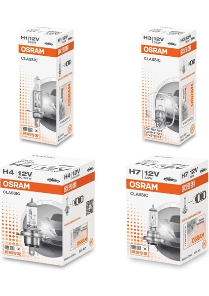 H1 12V 100W Osram Orijinal H1 H4 H3 H7 12V Işık Standart Lamk Far Otomatik Sis Lambası 55W 65W 100W Araba Halojen Ampul Oem Si (1 Adet) (Yurt Dışından)