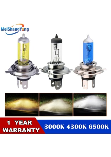 H7 Stili Değiştirilebilir 12V 55W Süper Beyaz Sarı Halojen Ampul H4 H7 12V 100W 3000K 4300K ​​6000K Kuvars Cam Araba Far Lambası Motosiklet Işık Lambası (Yurt Dışından) fiyatları