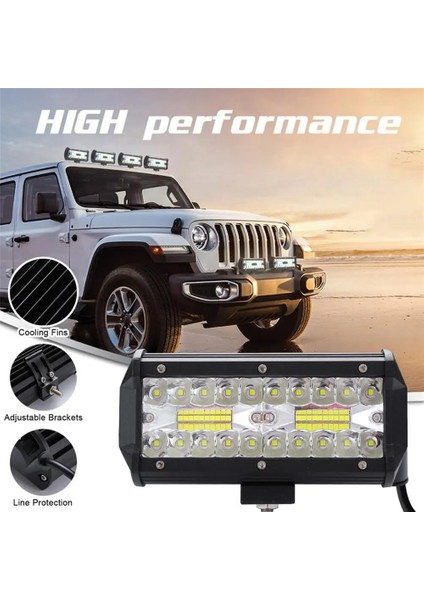 1 Adet 7 Inç 120W Tarzı Tripcraft 3 Satırlar 8d 12'' 20'' LED Işık Çubuğu 420W 12V 24V 4'' Araba Traktör Tekne Için LED Çalışma Işık Çubuğu Offroad 4x4 Kamyon Suv Atv (Yurt Dışından)