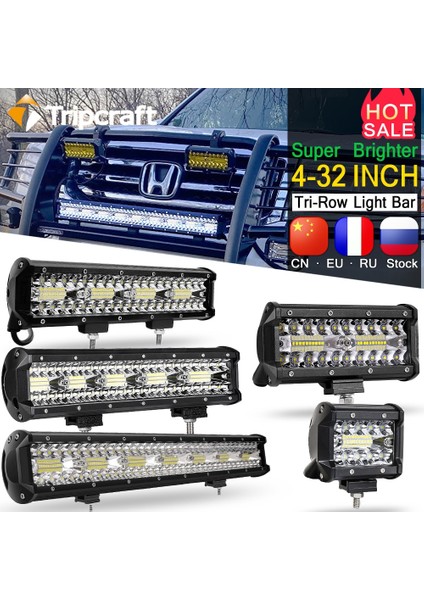1 Adet 7 Inç 120W Tarzı Tripcraft 3 Satırlar 8d 12'' 20'' LED Işık Çubuğu 420W 12V 24V 4'' Araba Traktör Tekne Için LED Çalışma Işık Çubuğu Offroad 4x4 Kamyon Suv Atv (Yurt Dışından)