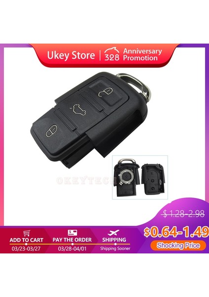 3bt Bıçaksız Stil Okeytech Araba Anahtarı Flip Anahtar Kabuk Fob Vw Polo Passat B5 Tiguan Golf Için Volkswagen Için Koltuk Için Skoda 3 Düğmeler Kılıf Kapak (Yurt Dışından) fiyatları