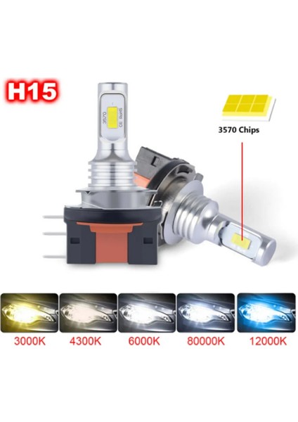 H7 Stili 8000K Beyaz Mavi K 8000K H4 H7 H11 H15 LED Far Uzun Far Gündüz Çalışan Işık Kafa Ön Lambası Audi Için Mercedes Için Golf Için (Yurt Dışından) fırsatları